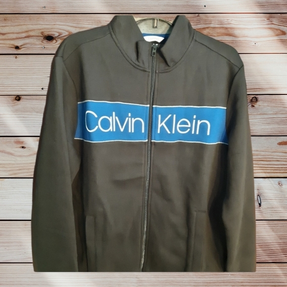 Calvin klein black and blue zip up size large - Picture 2 of 8